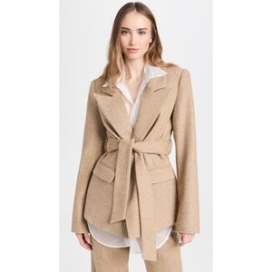 Favorite Daughter Women's Tan Elmwood Adrienne Belted Blazer Size Small